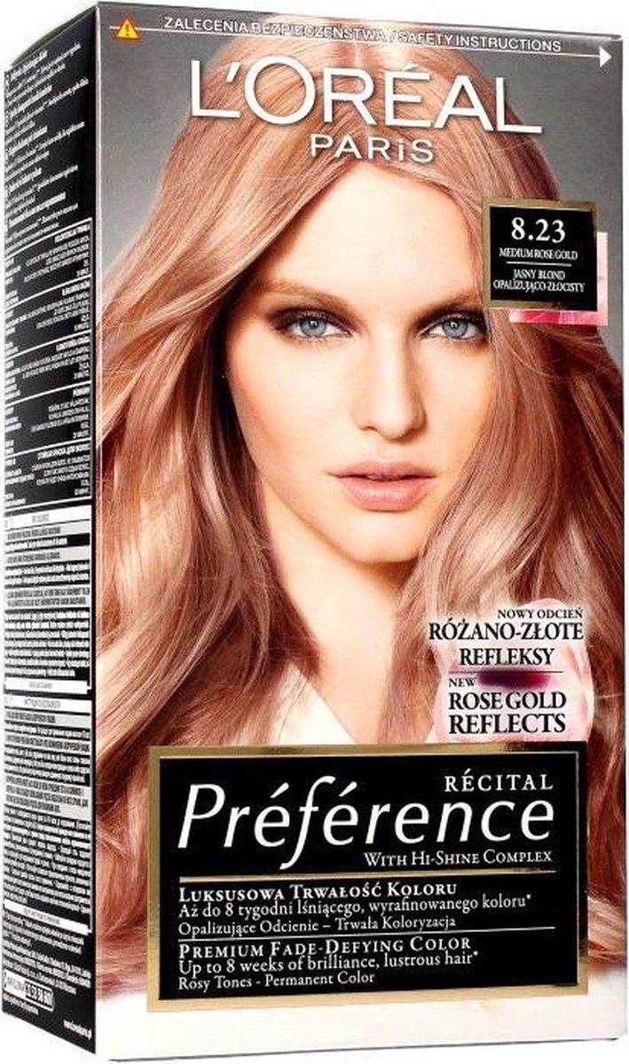sociaal metro mini L'Oreal - Preference Hair Dye 8.23 Medium Rose Gold | bol.com