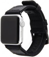 Nylon military band - zwart - Geschikt voor Apple Watch