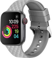 Rhombic silicone band - grijs - Geschikt voor Apple Watch