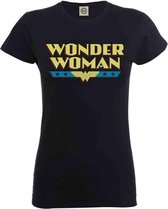 Dc Originals Dames Tshirt -L- WONDER WOMAN LOGO Zwart