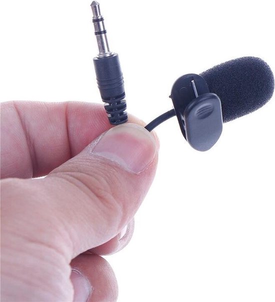 Erisin Externe 3,5mm Microfoon – Plug-and-play Met 3 Meter Kabel, Ruisonderdrukking, Voor Autoradio, PC En Laptop