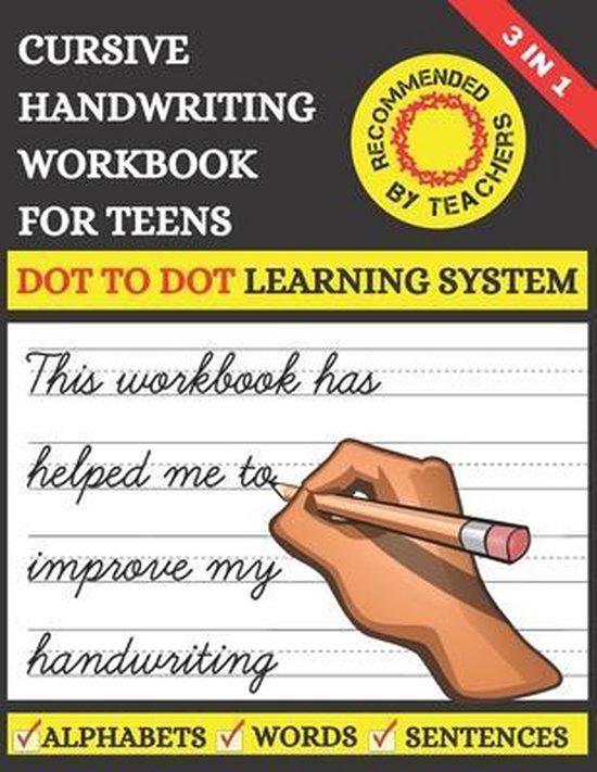 Cursive Handwriting Workbook For Teens - cover