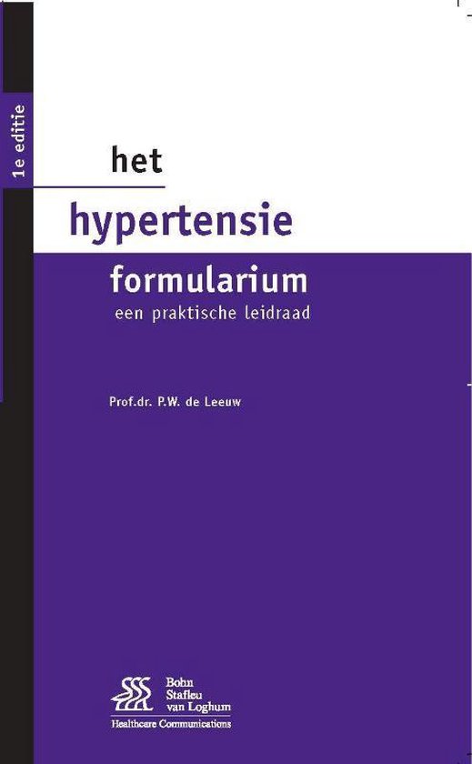Cover van het boek 'Het Hypertensie Formularium / druk 1'