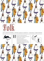 Gift wrapping paper book 43 -   Folk