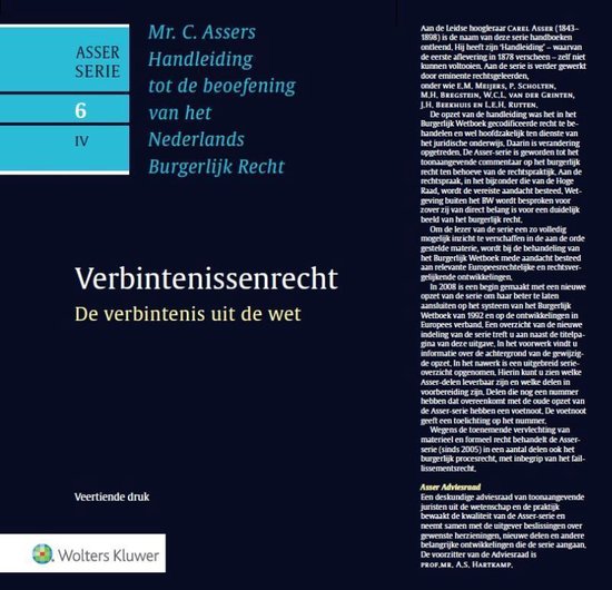 Asser 6-IV De verbintenis uit de wet - cover