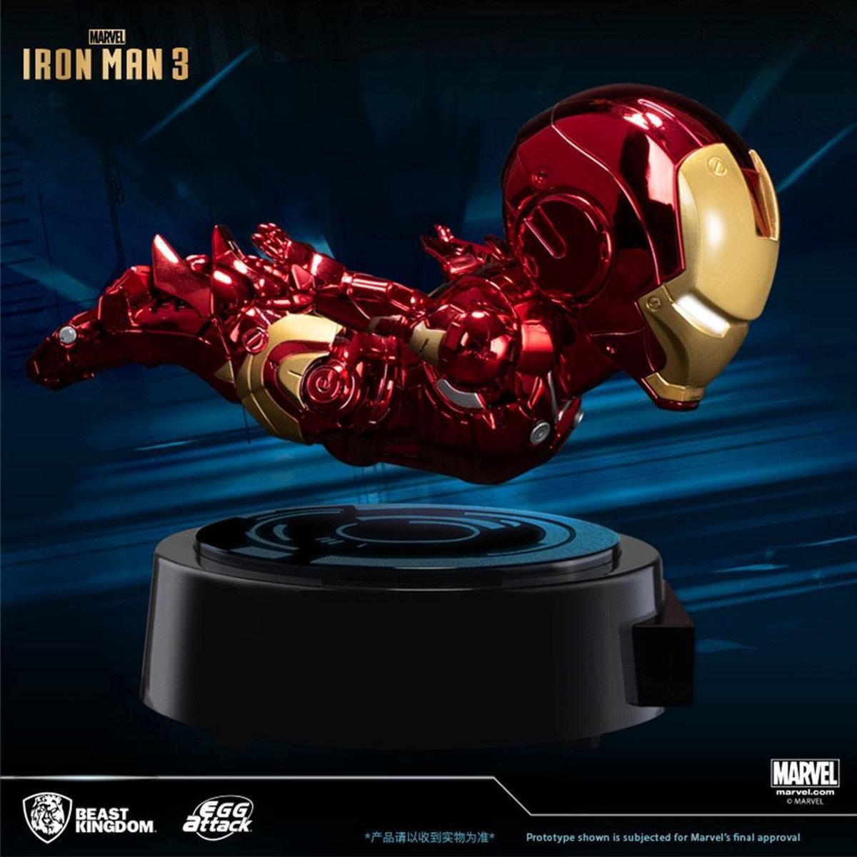 Afbeelding van product Marvel: Iron Man Mark 3 Magnetic Floating Figure Chrome Version