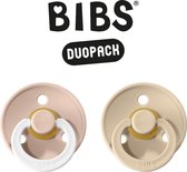 BIBS Fopspeen - Maat 2 (6-18 maanden) DUOPACK - Blush Night & Vanilla - BIBS tutjes - BIBS sucettes