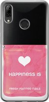 Huawei P Smart 2019 hoesje - Nagellak - Soft Case Telefoonhoesje - Print / Illustratie - Roze