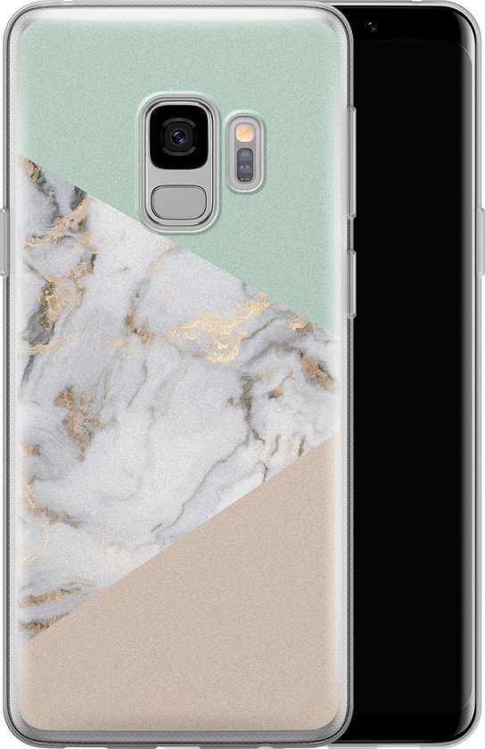 Samsung Galaxy S9 hoesje siliconen - Marmer pastel mix - Soft Case  Telefoonhoesje -... | bol.com
