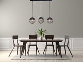 MINERVA Hanglamp E27 3x Zwart