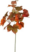 Viv! Home Luxuries Herfstblad - 2 stuks - zijden bloem - oranje rood groen - topkwaliteit