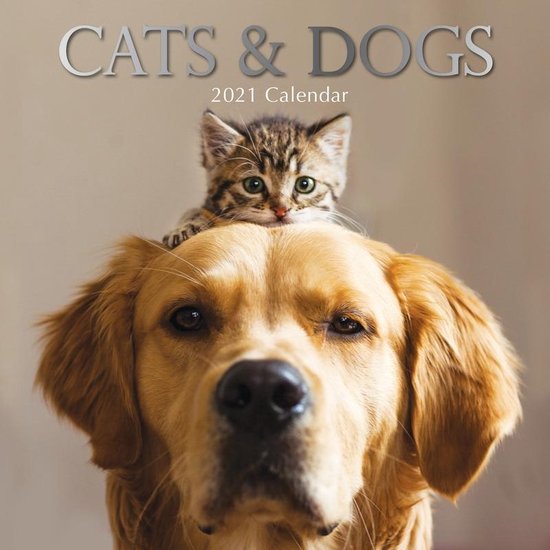 Dieren kalender 2021 katten/poezen en honden Maandkalenders