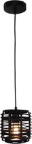 BRILLIANT Crosstown hanglamp 16cm hout donker / zwart binnenverlichting, hanglampen | 1x A60, E27, 40W, geschikt voor normale lampen (niet inbegrepen) | A ++ | In hoogte verstelbaar / kabel k