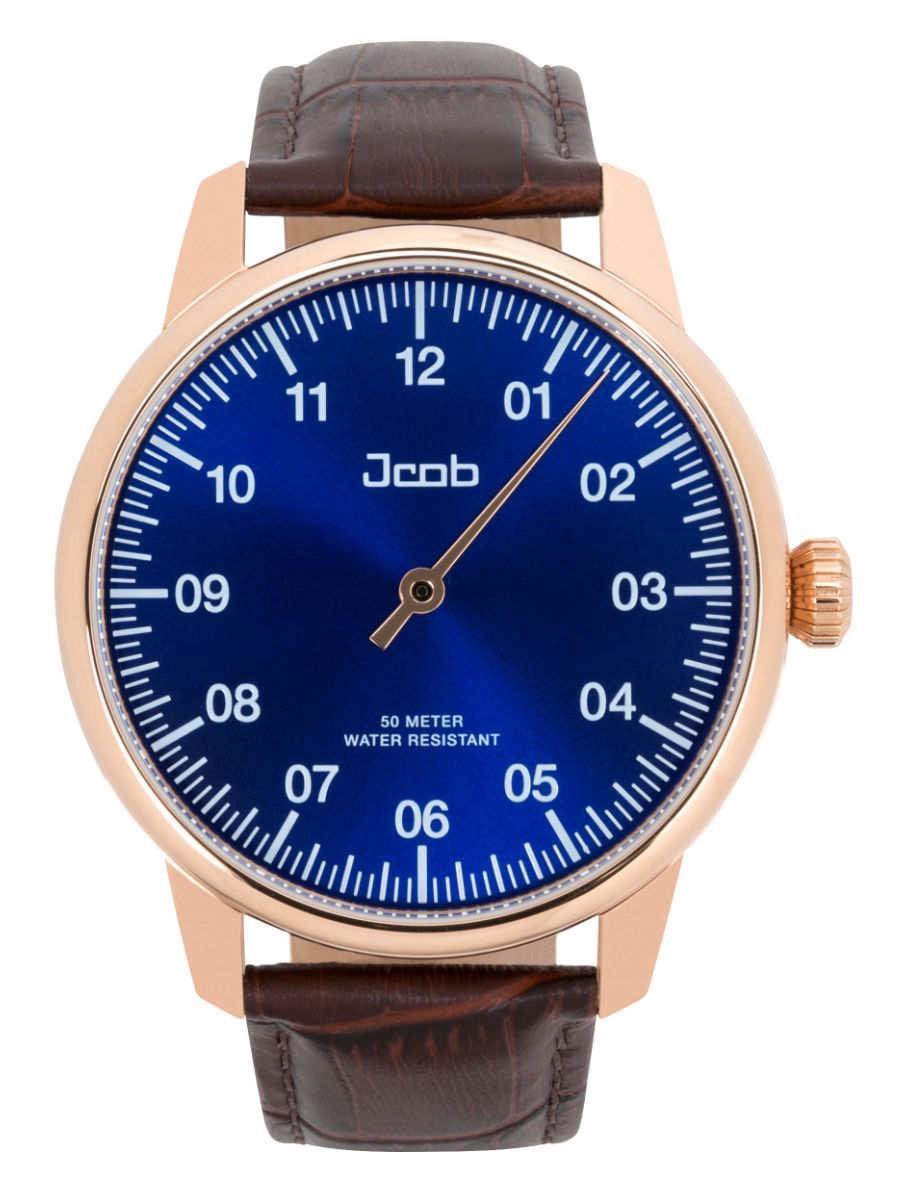 Jcob Einzeiger JCW004-LR01 roségoud-blauw heren horloge