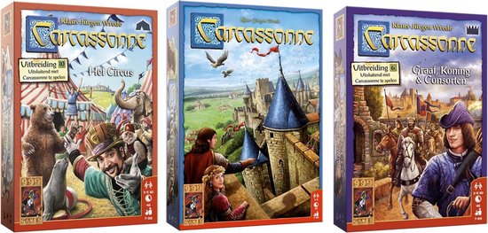 Afbeelding van het spel Spellenbundel - 3 stuks - Carcassonne & Uitbreidingen Het Circus & Graaf, Koning en Consorten