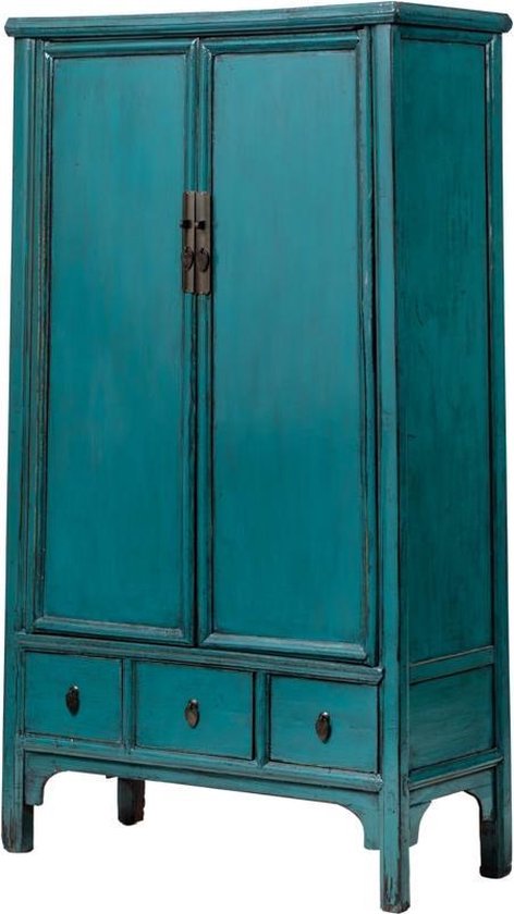 Fine Asianliving Antieke Chinese Kast Blauw Glanzend B105xD47xH189cm  Chinese Meubels... | bol.com