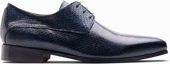 Paulo Bellini Lodi Heren Veterschoenen Blauw Slang