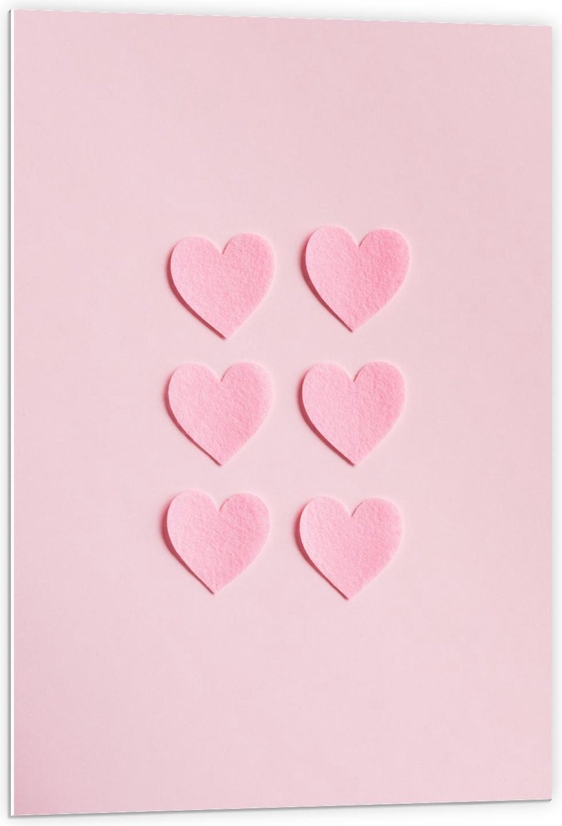 Forex - Zes Hartjes - 60x90cm Foto op Forex