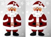 3x Kerst raamversiering raamstickers kerstman 28,5 x 40 cm