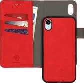 iPhone Xr hoesje bookcase - hoesje iPhone Xr bookcase - iPhone Xr bookcase - telefoonhoesje iPhone Xr - iPhone Xr hoesje siliconen - hoesje iPhone Xr apple - Kunstleer - Rood - iMoshion Uitne