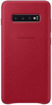 Samsung Lederen Cover - voor Samsung Galaxy S10 Plus - Rood