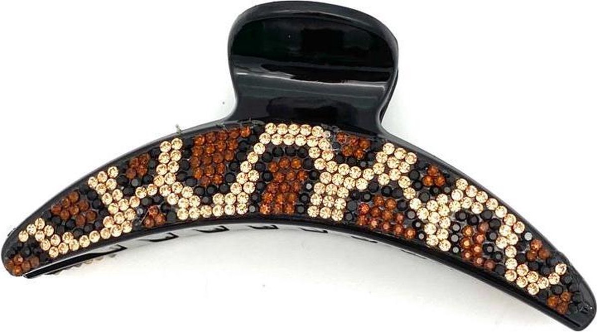 Haarklem - Haarspelden - Haarclip - Bruin/Zwart - 10.5 cm