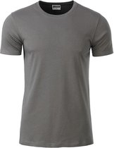 James and Nicholson - Heren Standaard T-Shirt (Midden-Grijs)