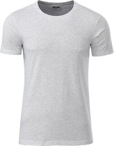 James and Nicholson - Heren Standaard T-Shirt (Witgrijs)