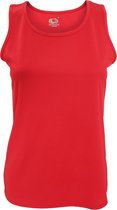 Fruit Of The Loom Vrouwen / Dames Mouwloze Lady-Fit Performance Vest Top (Rood)