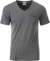 Fusible Systems - T-shirt James and Nicholson pour homme avec poche poitrine (Grijs)