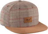 Reell 6 panel Suede cap Snapback Sand Check