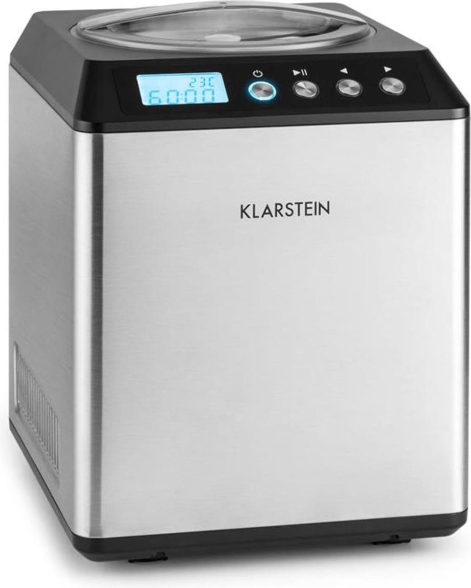Vanilla Sky roomijsmachine compressor 2l 180W edelstaal zilver