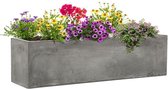 Blumfeldt Solidflor bloempot decoratieve, vierkante plantbak , 75 x 20 x 20 cm glasvezel , binnen/buiten
