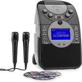 Karaoke set - Auna ScreenStar karaoke set met ingebouwde camera en kleurenscherm, CD+G en mp3 speler, opname mogelijkheid & 2 microfoons - De perfecte set voor de echte topartiest! - Zwart