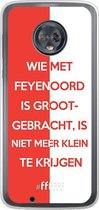 6F hoesje - geschikt voor Motorola Moto G6 -  Transparant TPU Case - Feyenoord - Grootgebracht #ffffff