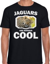 Dieren jaguars/ luipaarden t-shirt zwart heren - jaguars are serious cool shirt - cadeau t-shirt luipaard/ jaguars/ luipaarden liefhebber XL