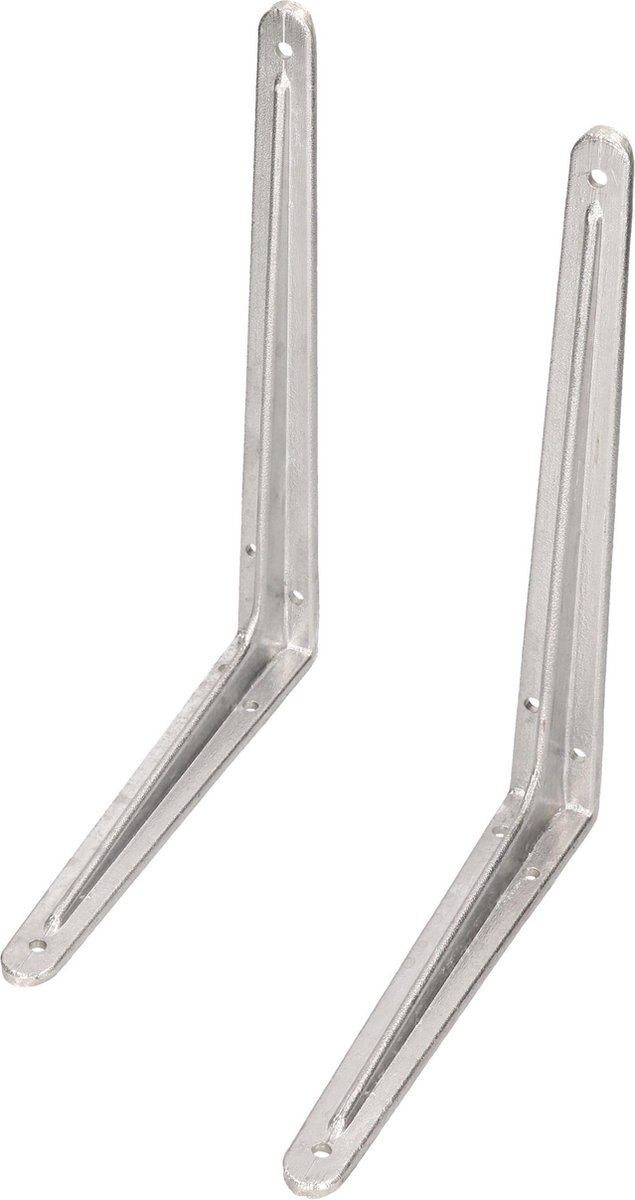 2x Plankdragers / planksteunen aluminium - 45 x 50 cm tot 200 kg -  zilverkleurig -... | bol.com