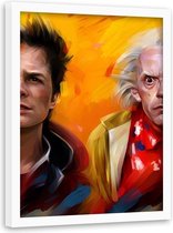 Foto in frame , Back to the Future II , Film personages , 70x100cm , multikleur , Premium print