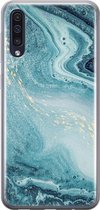 Samsung Galaxy A50/A30s hoesje siliconen - Marmer blauw - Soft Case Telefoonhoesje - Marmer - Blauw