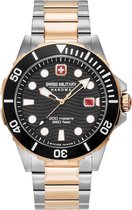 Swiss Military Hanowa Offshore Diver Horloge - Swiss Military Hanowa heren horloge - Zwart - diameter 44 mm - Plastic / Resin