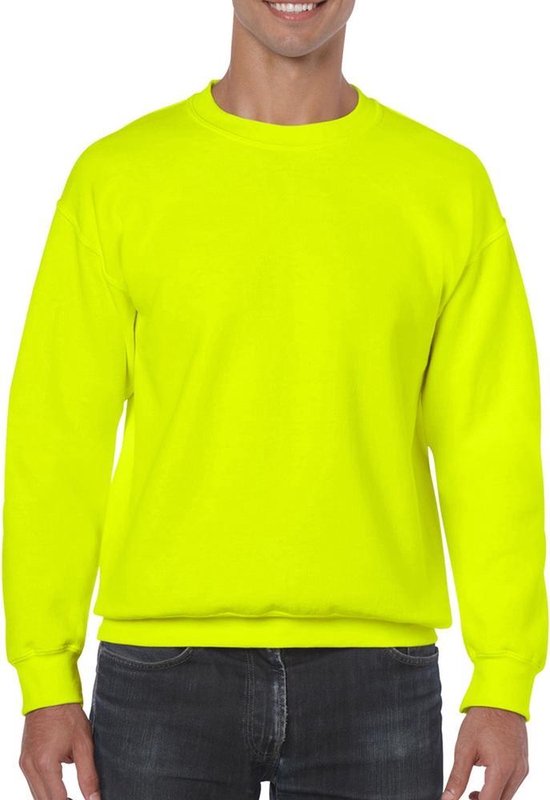 Gildan Zware Blend Unisex Adult Crewneck Sweatshirt voor volwassenen (Veiligheid Groen)