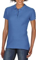 Gildan Dames Premium Katoen Sport Dubbele Pique Polo Shirt (Flo Blauw)