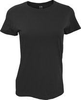 SOLS Dames/dames Imperial Heavy Short Sleeve T-Shirt (Diep zwart)