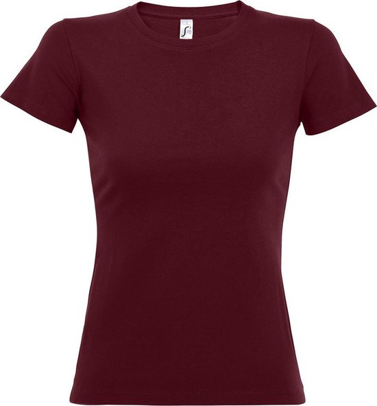 SOLS Dames/dames Imperial Heavy Short Sleeve T-Shirt (Bourgondië)