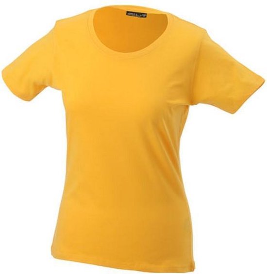T-shirt Basic / femme James and Nicholson (jaune d'or)