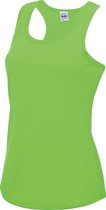 AWDis Just Cool Girlie Fit Sport Dames Vest / Tank Top (Elektrisch Groen)