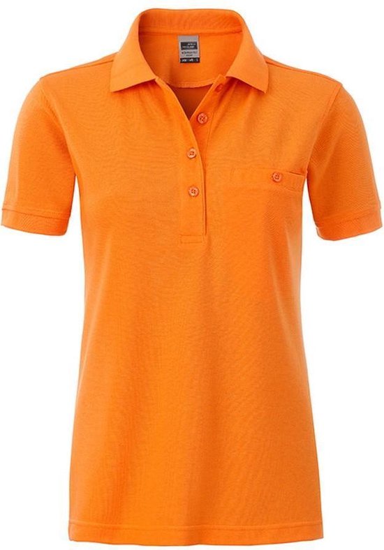 James and Nicholson Ladies / Ladies Vêtements de travail Pocket Polo (Oranje)