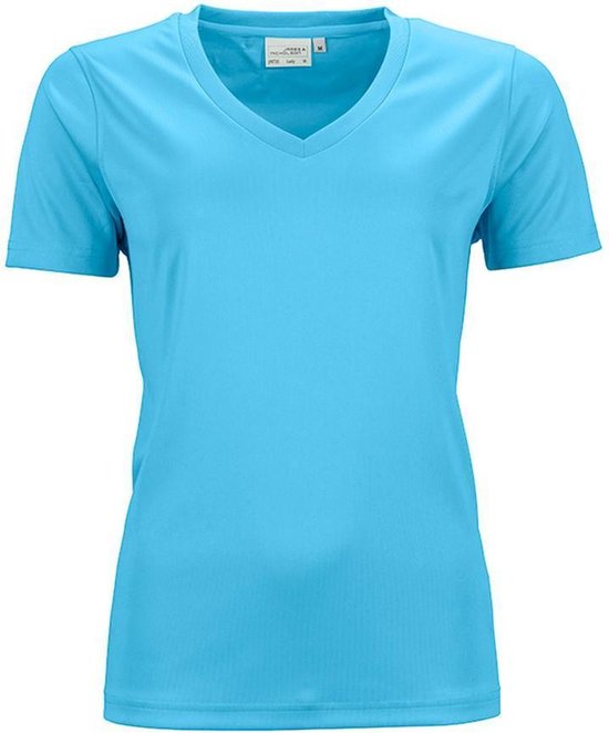 James and Nicholson Dames/dames Actief V Hals T-Shirt (Turquoise)