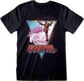 Marvel Deadpool - Unicorn Unisex T-Shirt Zwart