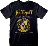 Harry Potter - Hufflepuff Black Crest   Unisex T-Shirt Zwart